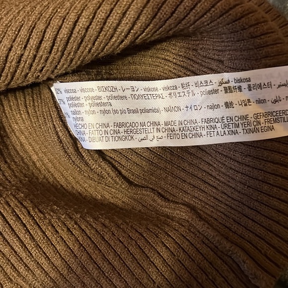 Zara brown square neck knit sweater top size medium - Picture 9 of 9